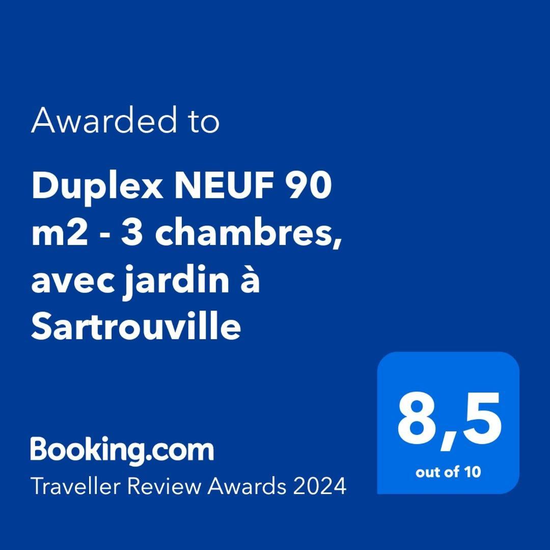 Duplex Neuf 90 M2 - 3 Chambres, Avec Jardin A Sartrouville Dış mekan fotoğraf
